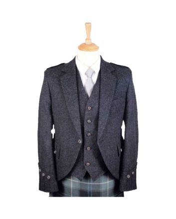 Argyll Tweed Jacket Charcoal For Man