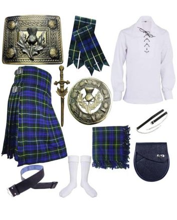 Campbell Tartan Scottish Kilt Outfit