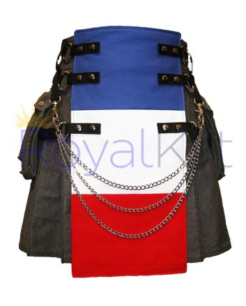 French Flag Custom Made Kilt 
