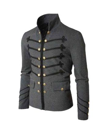 Genuo Retro Men Jacket Military Army Coat