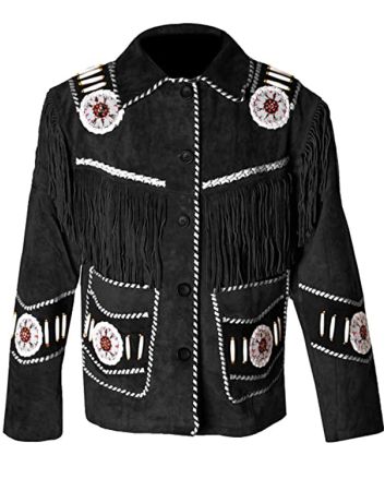 Men's Traditional Western Cowboy Leather Jacket For sale