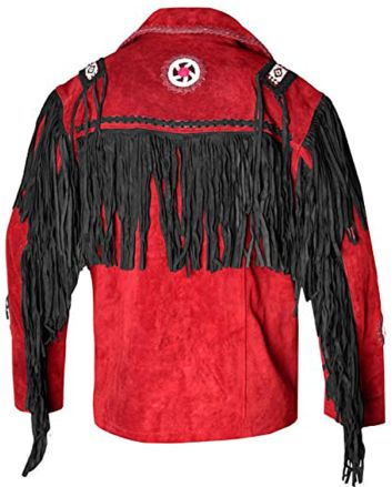 Men Traditional Western Cowboy Jacket coat with fringe and beads for sale
