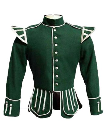Military Piper Drummer Doublet Green Jacket