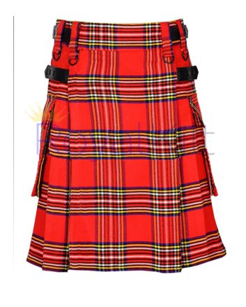Royal Stewart Tartan Utility Modern Kilt For Men -for men