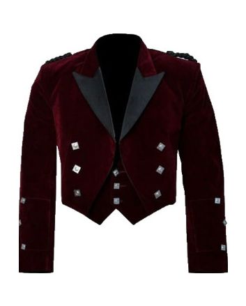 Red Velvet Prince Charlie Jacket & Waistcoat