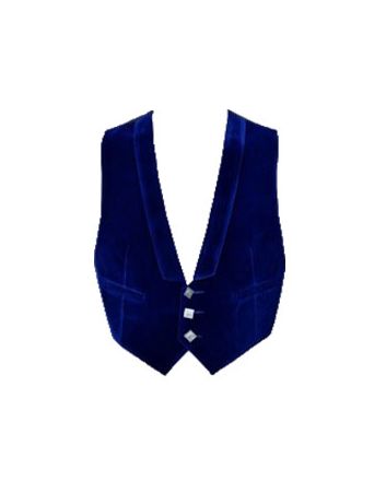 Blue Velvet Prince Charlie Jacket  & Waistcoat