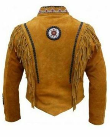 Women's Native Western Suede Leather Jacket wi