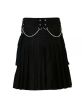 Black Utility Kilt With Silver Chains fro sale