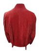  Classyak  Western Fringed Suede Leather Jacket  for sale
