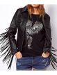 Hot Women Suede Leather Jacket Western Fringes Beads
