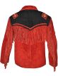 High Quality Traditional Cowboy  Leather Classic Western Jacket Fringes Beads
