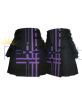Gothic Fashion Purple Medieval Cross Double Design Kilts