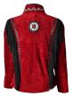 Pure Red Leather Jacket With Excellent Beads Work