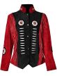 Tow-Tone Cowboy Leather Jacket With Beads And Frings
