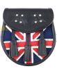 UK Flag Scottish Kilt Sporran & Chain Belt