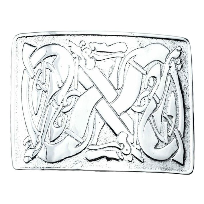New Kilt Belt Buckle Chrome Masonic Celtic Design