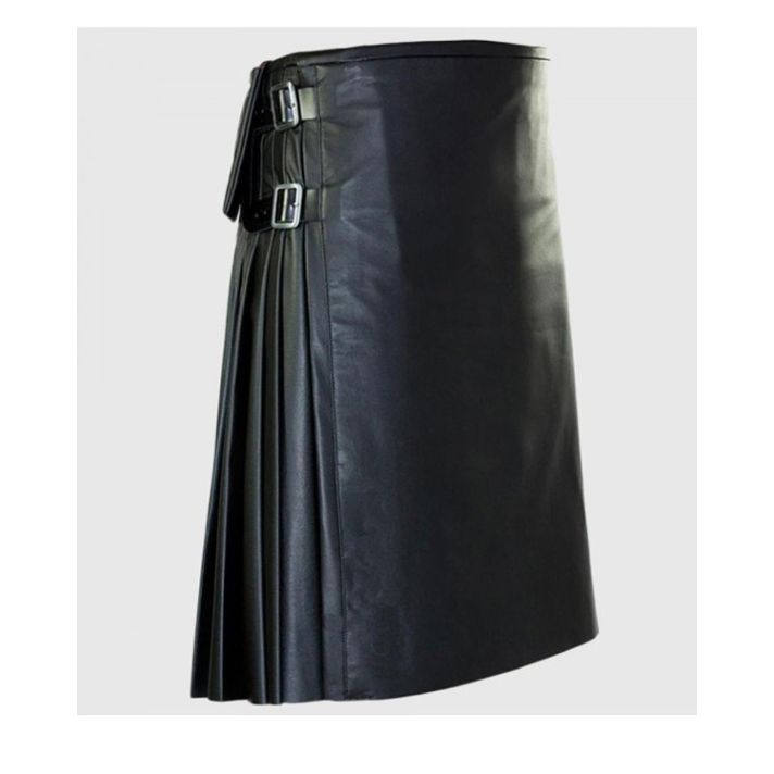 Fashionable Cowhide Leather Kilt