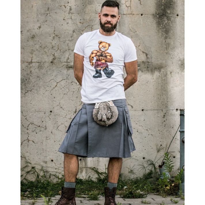 Charming Grey Utility Kilt