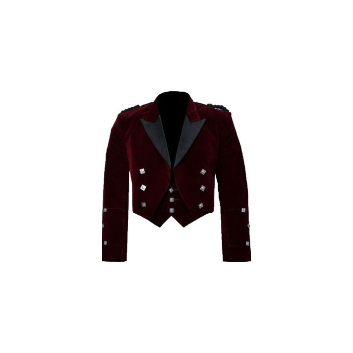 Red Velvet Prince Charlie Jacket 