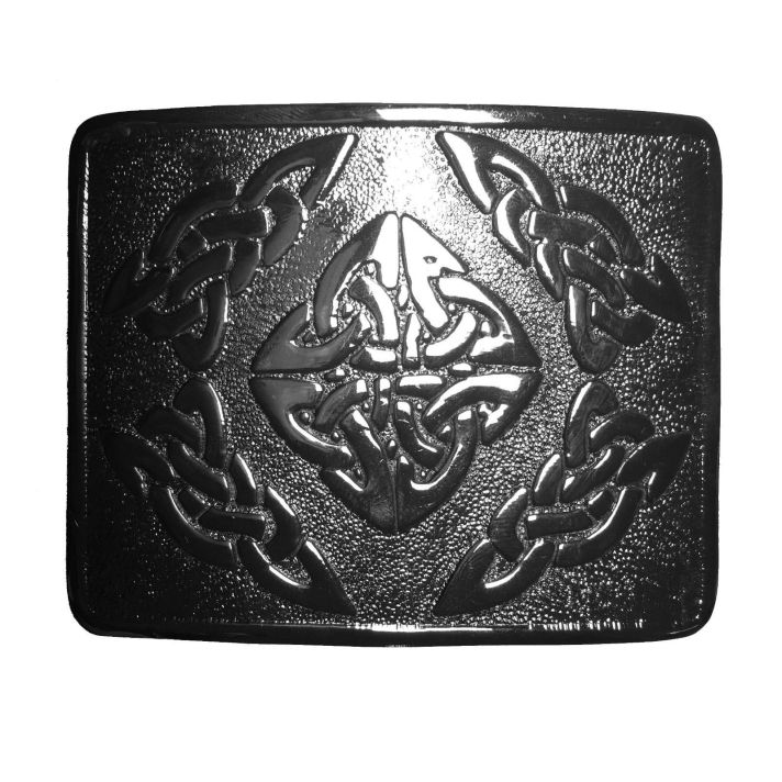 Belt Buckle Chrome Masonic Celtic Knots Design